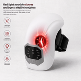 VascuForce cordless knee massager with red light therapy for joint health and relief.